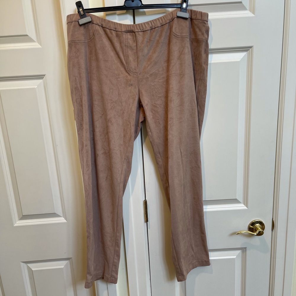Marina Rinaldi Spirt Beige Suede Leggings
